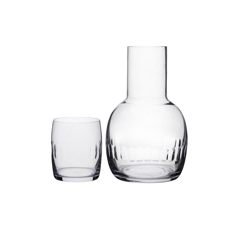 2 - Piece Crystal Carafe Set, Clear