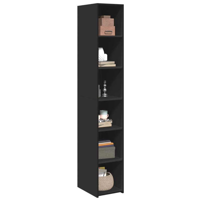 Vidaxl highboard made of wood, 185cm H x 45cm W x 41cm D, Black
