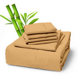 Premium Rayon From Bamboo Blend Sheet Set With Deep Pockets, Cooling and Breathable