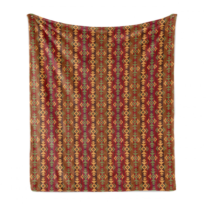 Hand Woven Throw Blanket, 50" W x 70" L