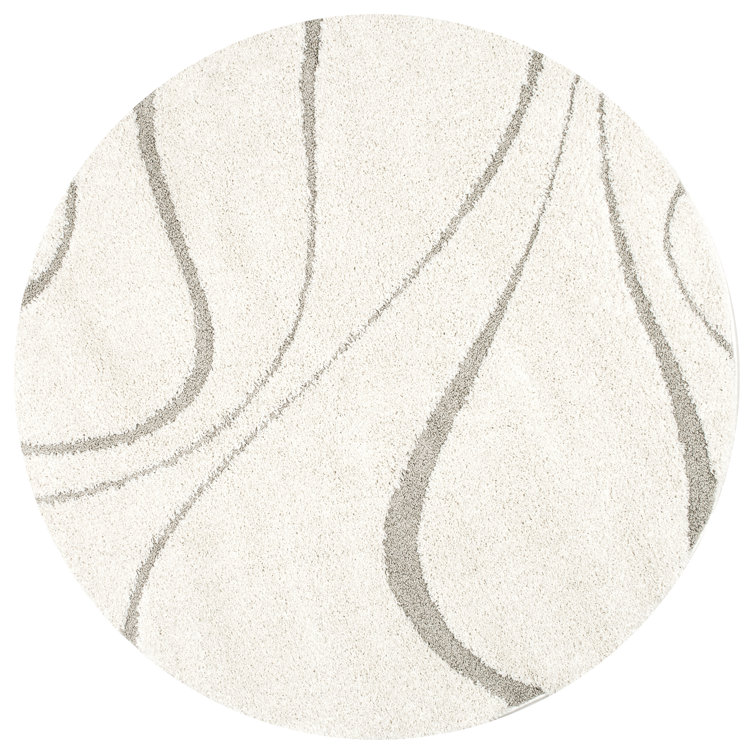 Baltej Modern Shag Cream/Ivory Area Rug
