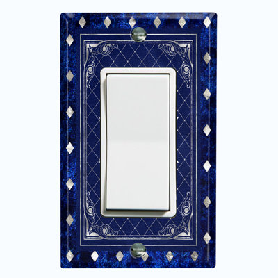 Patterned 1 - Gang Toggle Light Switch Standard Wall Plate