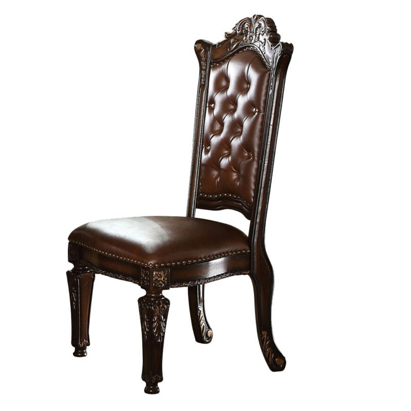 Valmonte Tufted Side Chair (Set of 2), Cherry