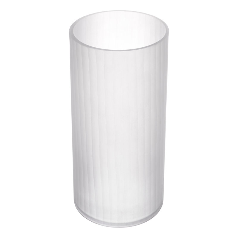 Haight Handmade Handblown Glass Table Vase, Frosted White, 17.72" H x 8.66" W x 8.66" D