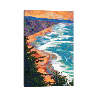 Coastline by Lisa Robinson - Wrapped Canvas Painting