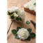 Fleurs artificielles artificielles en mousse ivoire avec tiges pour les bouquets de mariage bricolage