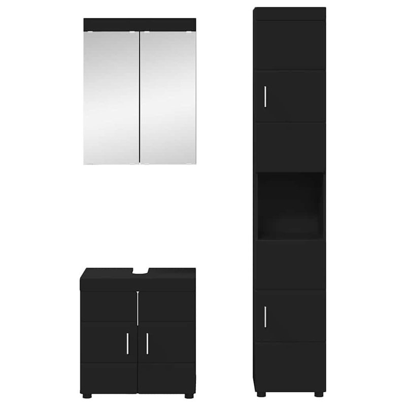 Vanity & Mirror Set, Black