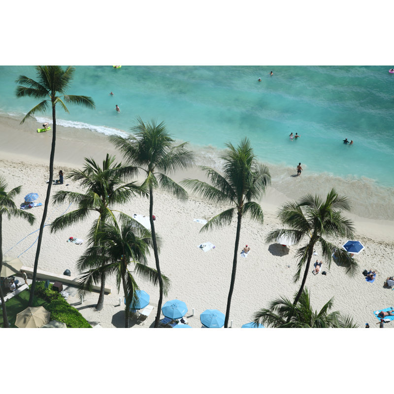 Waikiki Beach by Hiro_photo_H - Wrapped Canvas Print, 30cm H x 46cm W
