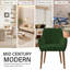 Chaise d'appoint rembourrée en bois massif avec accoudoirs-509341759
