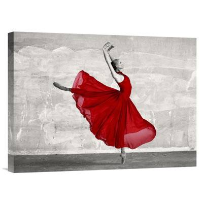 " Ballerina in Red " Oil Print