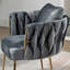 Fauteuil en velours capitonné Elandus-1148992735