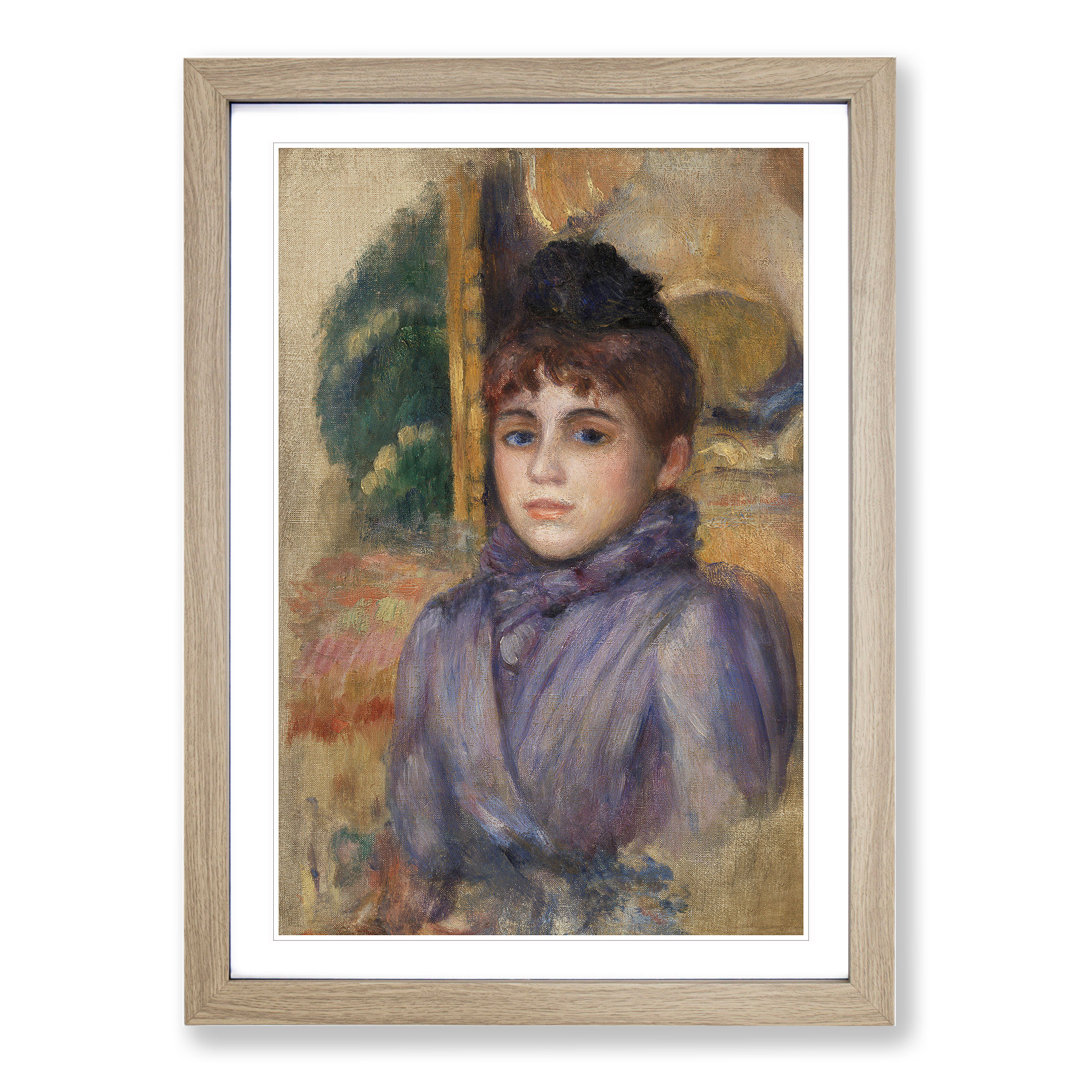 Portrait of a Young Woman by Pierre-Auguste Renoir - Framed Print