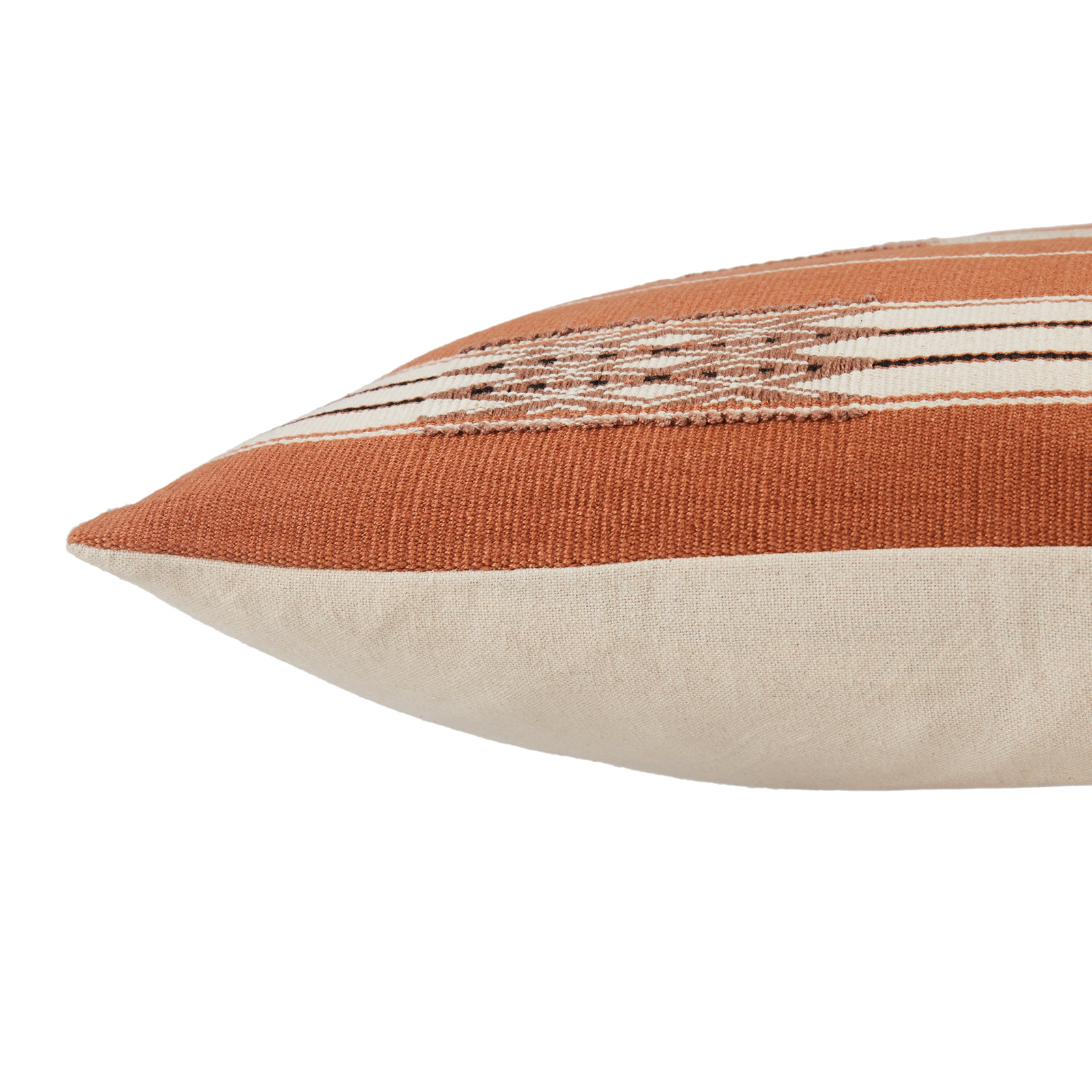Dixon Embroidered Cotton Lumbar Pillow Cover