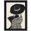 Art mural encadré noir et blanc à la mode, impression minimaliste moderne pour le décor d'une chambre ou d'un vestibule-112375314-112375310