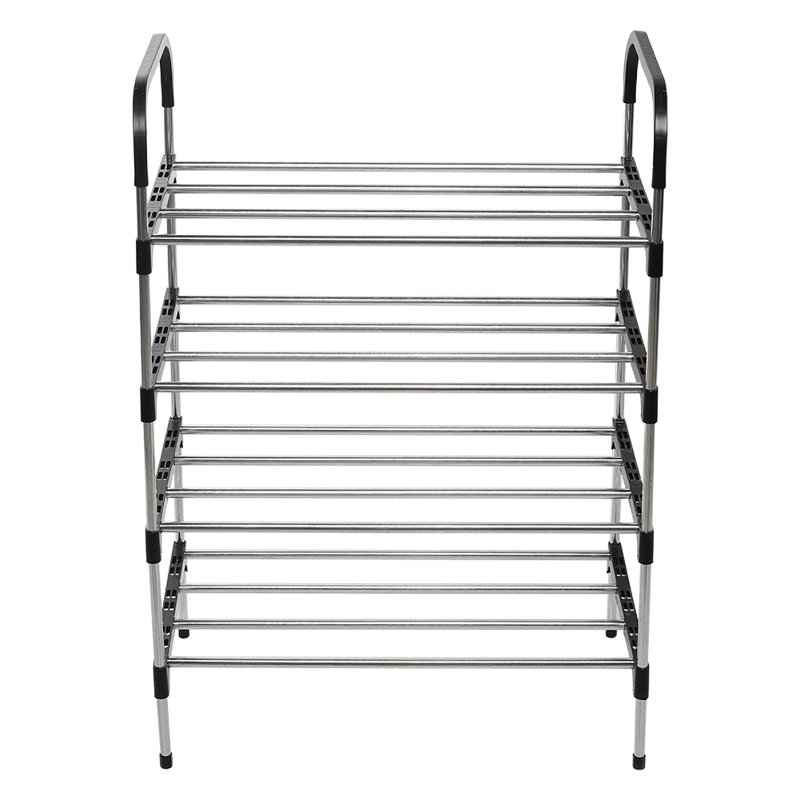 3 Tier -12 Pair Stackable Shoe Rack, 80cm H x 60cm W x 30cm D