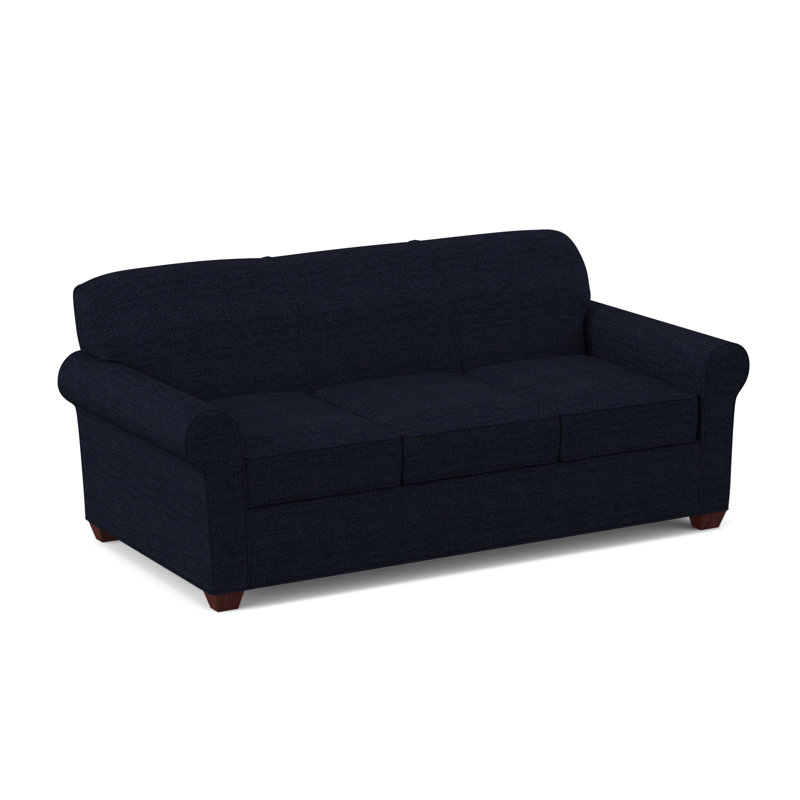 Finn 83" Rolled Arm Sofa Bed with Reversible Cushions, Empire Mahogany, Hybrid, Antic Slate