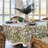 Round Tablecloth - Green and White Floral Chintz-567233102