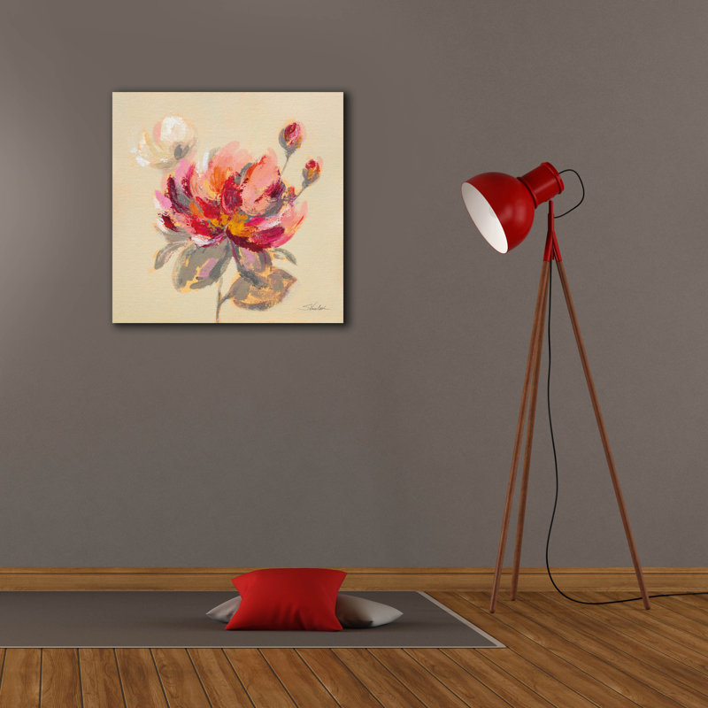«Eping Graffiti» Blooming Peony 1 »par Silvia Vassileva, art mural sur toile, 26 po x 26 po, H 26 po x l 26 po