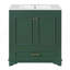 Meuble-lavabo de luxe 30 po avec lavabo en céramique, meuble-lavabo avec 2 grandes portes à fermeture douce, meuble de rangement en bois massif