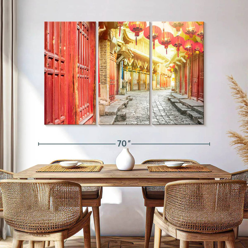 Sebbie Lijiang Street Lanterns, 42" H x 65" W