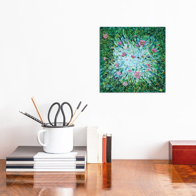 Cosmos Against The Sky by OLena Art - Wrapped Canvas Painting