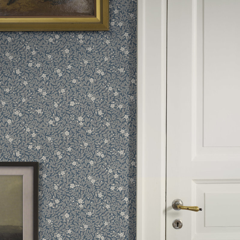 Boråstapeter Myrten Wallpaper, Slate
