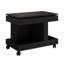 Petite table basse à roulettes, table d'appoint multifonctionnelle rotative à 360 °, table de bout roulante avec compartiment de rangement, table de chevet mobile pour le salon, la maison et le mobilier de chambre à coucher, noir