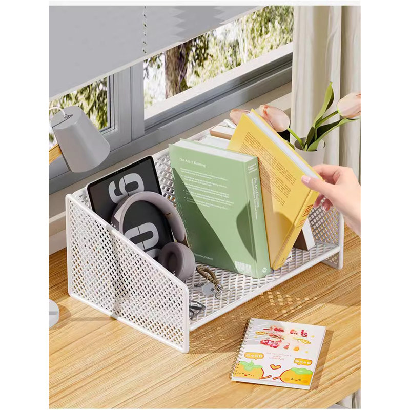 Desktop Organizer Shelf, Multi-Layer Storage Rack, White