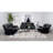 Black Upholstered Motion Reclining Loveseat-323720865