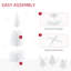 Artificial Pencil Christmas Tree, Slim Xmas Tree With 390 Realistic Branch Tips And Plastic Stand-1712857513-1712857519