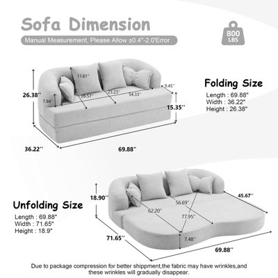2-in-1 Foldable Sofa Bed