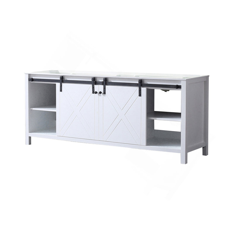 Meuble-lavabo double blanc 80 po X P 22 po D, H 15,38 po x l 79,5 po x P 21,63 po