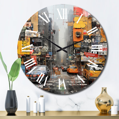Horloge murale Urban Collage I