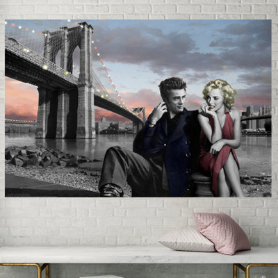 Décalcomanies murales james et marilyn brooklyn bridge