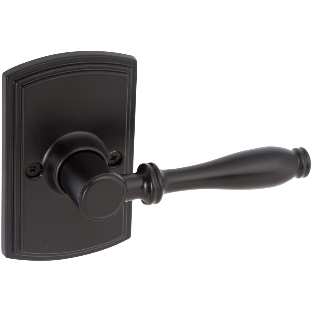 Sorado Single Dummy Door Lever with Rectangular Rosette Delaney Hardware 