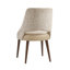 Chaise d'appoint de salle à manger rembourrée en bois massif et velours Liora-126635994