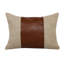 Housse de coussin rectangulaire en lin rayé-675202541