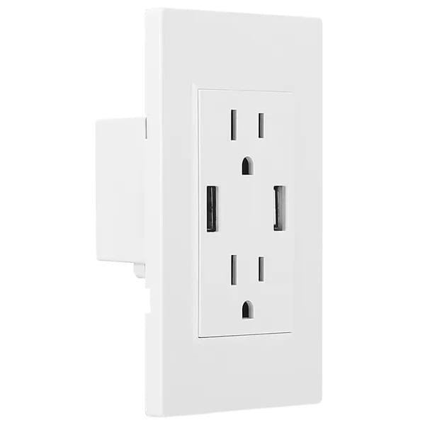 Prise USB double prise murale USB 2,4 A double prise murale standard US