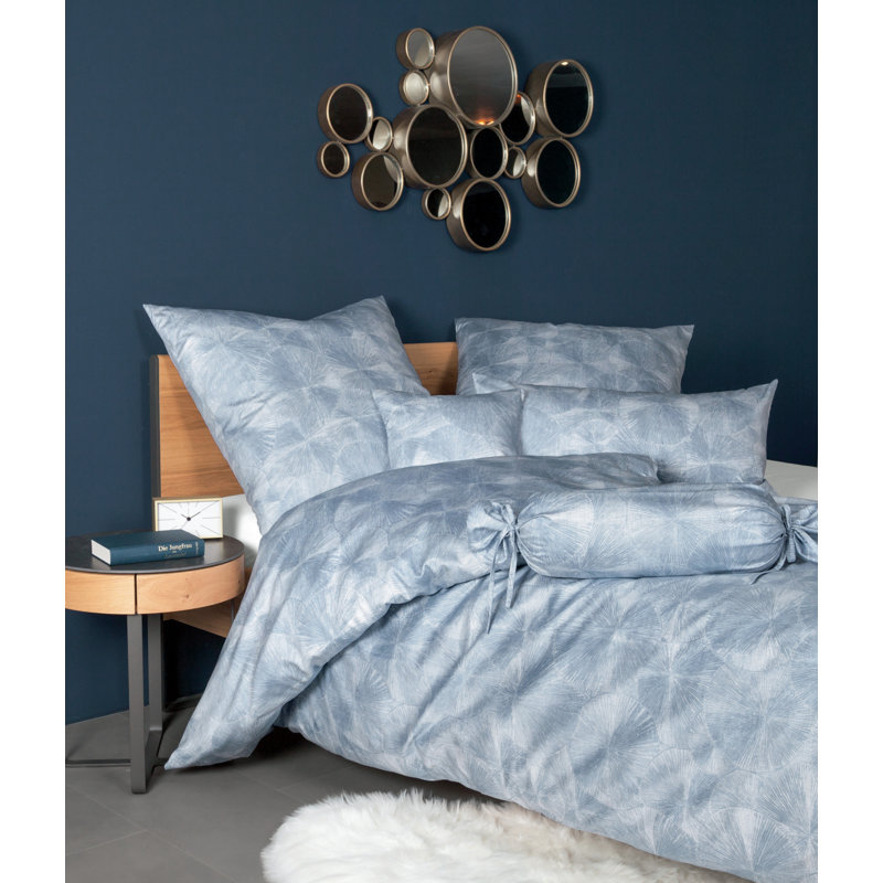 Messina Cotton No Pattern Duvet Cover Set with Pillowcases Included, Light Blue, 135 x 200cm Duvet Cover + 1 Pillowcase