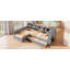 Lit plateforme simple en bois en L avec lit gigogne et tiroir Wood