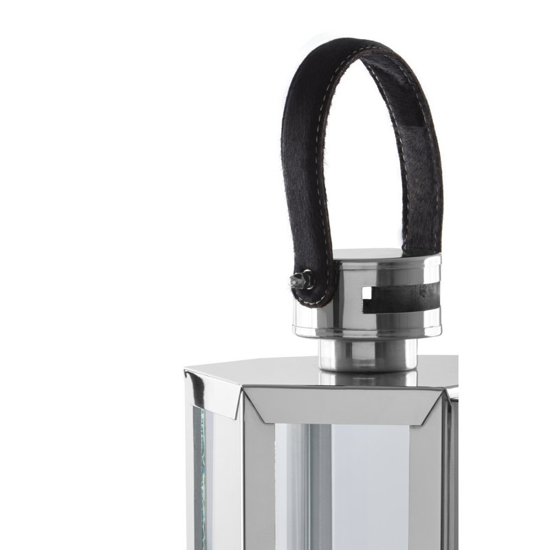 Francesca Tabletop Lantern, Silver, 66 cm H x 19 cm W x 19 cm D