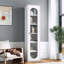 Armoire haute avec bibliothèque et porte vitrée