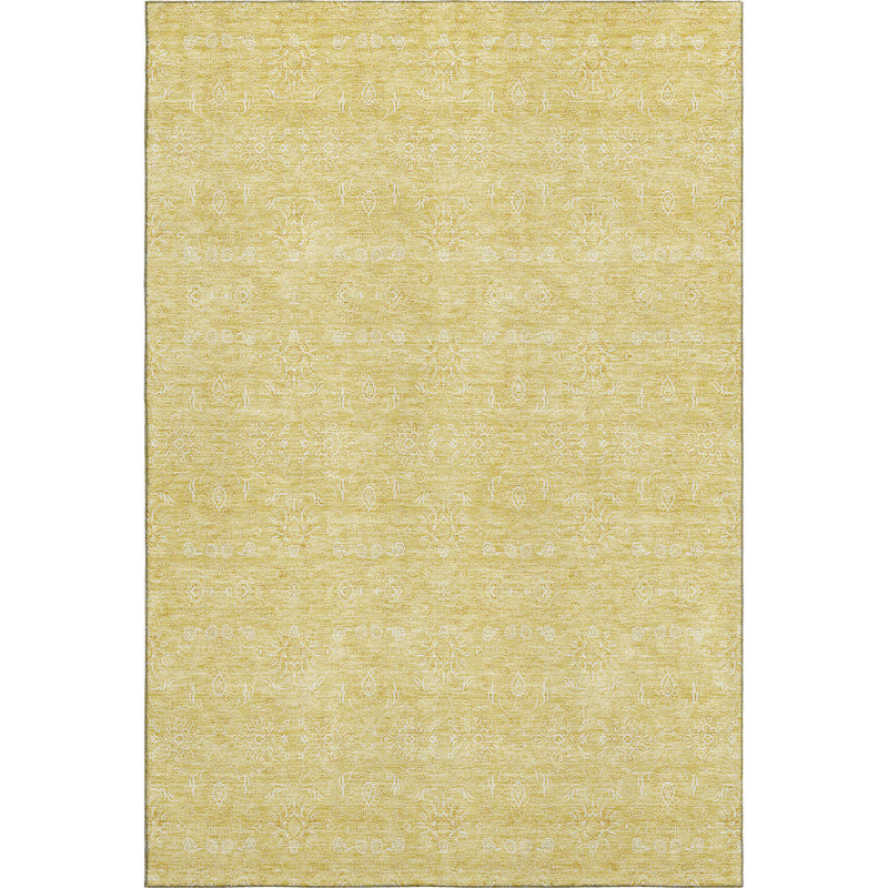 Premium Machine Washable Prisco Honey Rug, Rectangle 3' x 5'