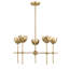 Lustre 5 lumières Meridian en laiton naturel-1664817293