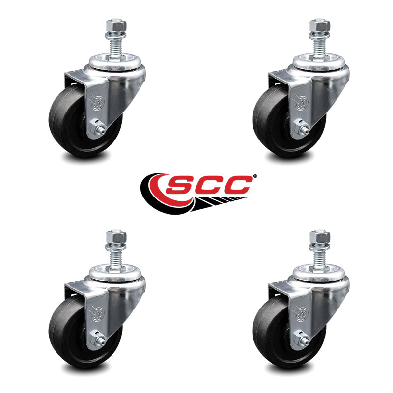 Ensemble de roulettes pivotantes 3 po