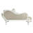 ACME Vanaheim Bench, Beige Synthetic Leather & Antique White Finish