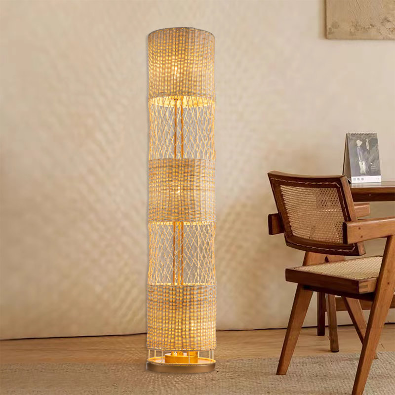 Pagano 50'' White Column Floor Lamp