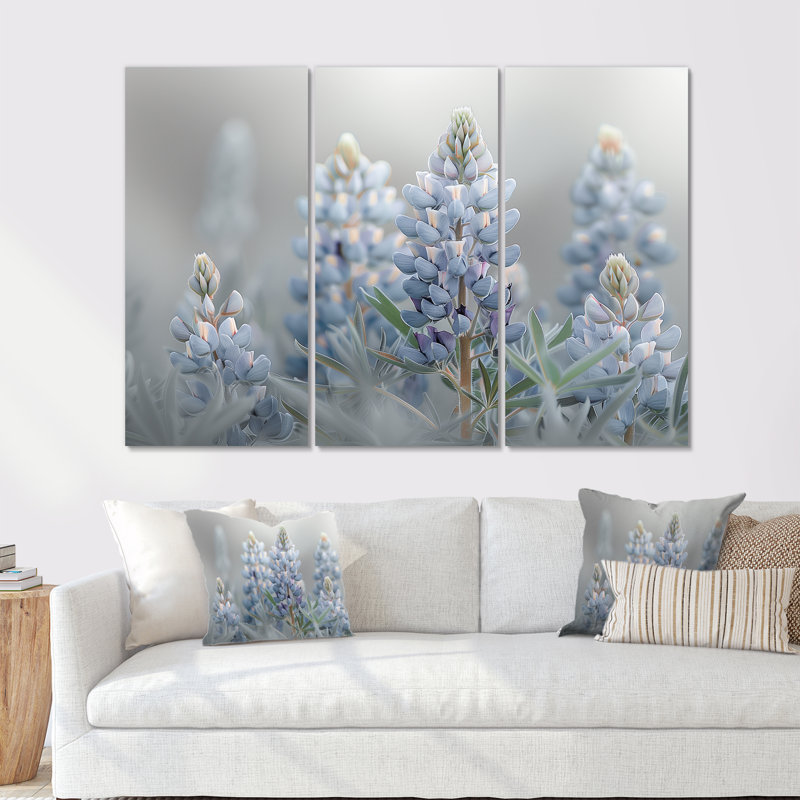 Liddel - Blue Bonnets, ensemble de reproduction d'art mural, Métal métal, H 28 po x l 36 po x P 1 po