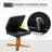 Lahens Upholstered Swivel Recliner with Footstool