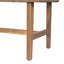Élégant banc de chambre en bois d'acacia avec siège en similicuir